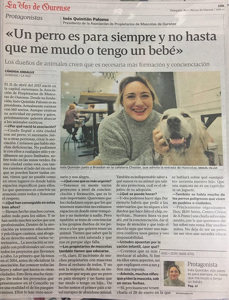 Recorte de prensa de un perro es para siempre