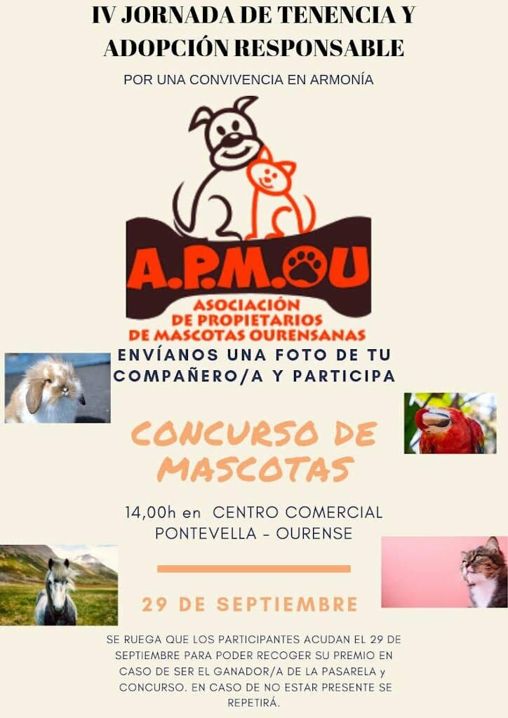 Cartel Concurso Mascotas IV Jornada de Tenencia y Adopción Responsable